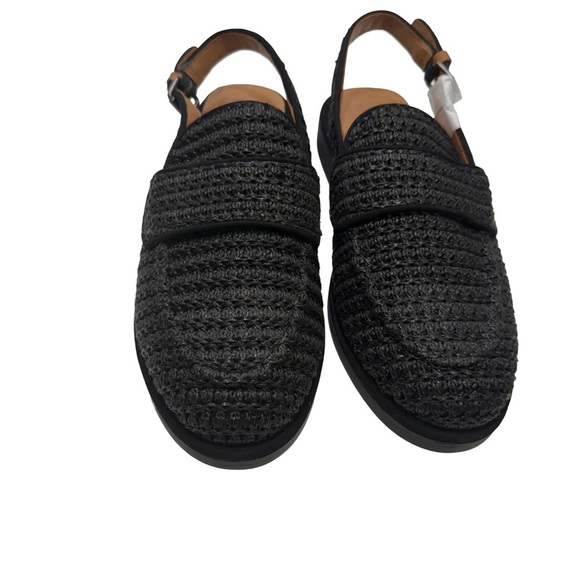 Kenneth Cole Gentle Souls Raffia Sling Back Loafer Black Sz 9.5 NIB - Picture 3 of 15